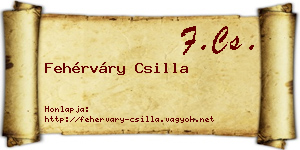 Fehérváry Csilla névjegykártya