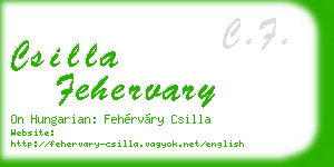 csilla fehervary business card
