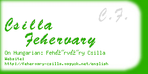csilla fehervary business card